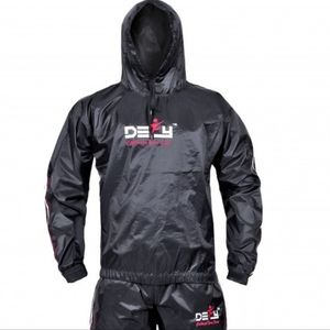 Black Hooded Windbreaker Jacket for Men